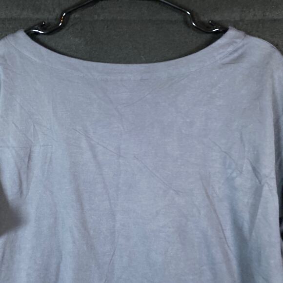 J Jill Womens Shirt Dark Gray Pull Over Front Tie Wrap Tunic Stretch Large - Picture 11 of 13